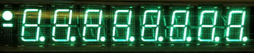 IV-18 8-digit 7-segment Vacuum Fluorescent Display
