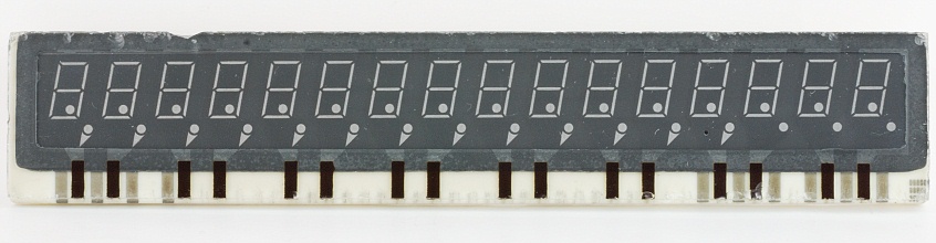 Burroughs 16-digit Panaplex II BR16452 Gas Discharge Display