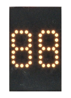 Eaton 925H-C 2-digit 7-Segment Fiber-Optic Incandescent Display