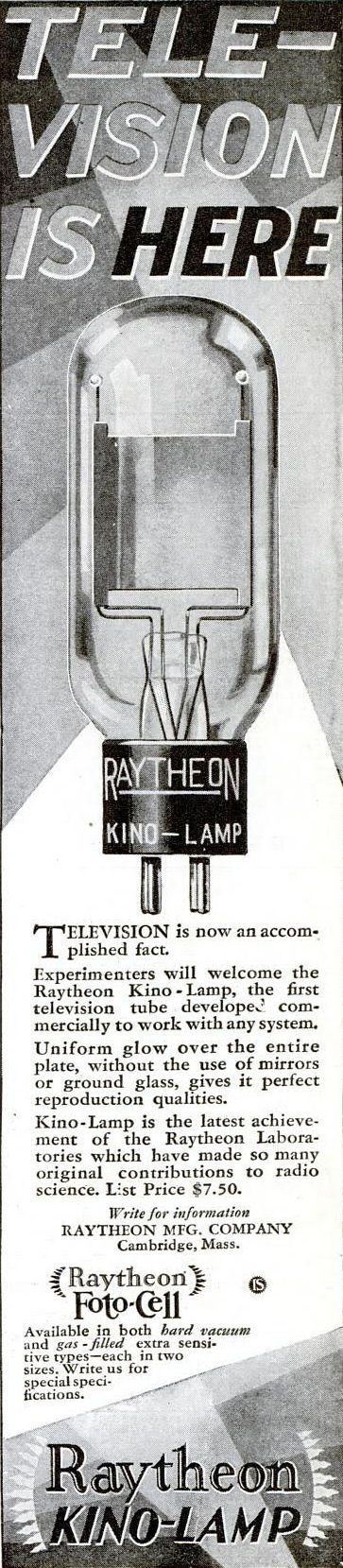 RAYTHEON Kino Lamp Type P-1500