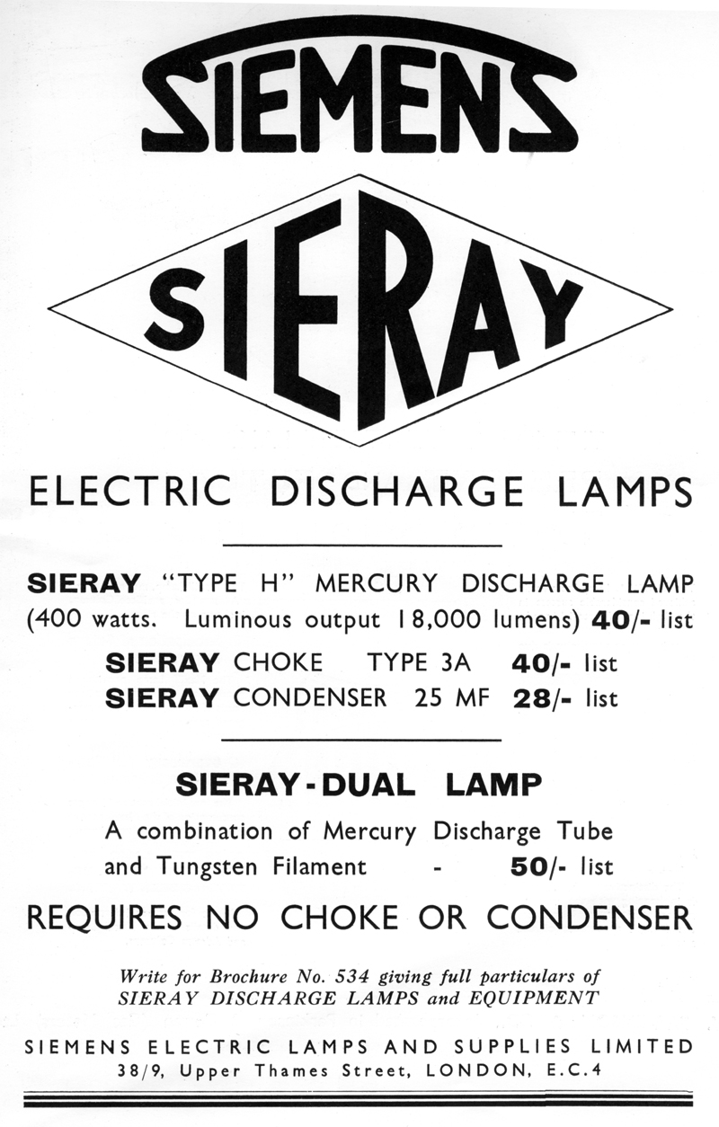 SIEMENS SIERAY MAT/V DUAL 250V-300W