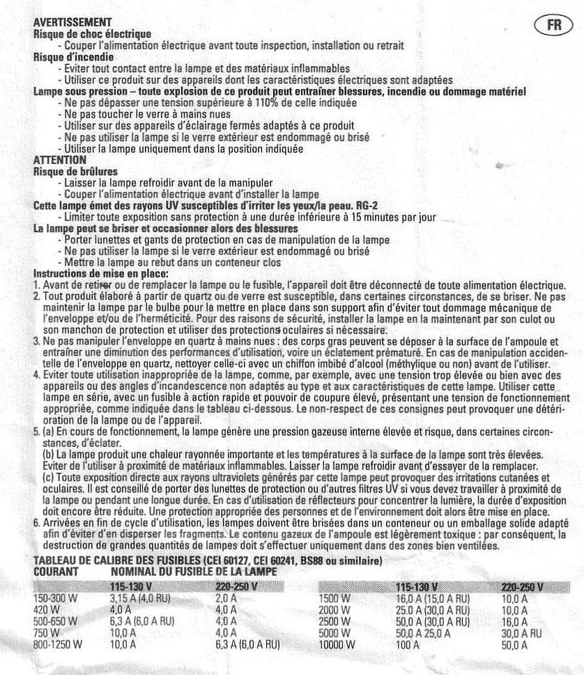 GENERAL ELECTRIC HPL575-X 230V Quartzline Halogen Lamp