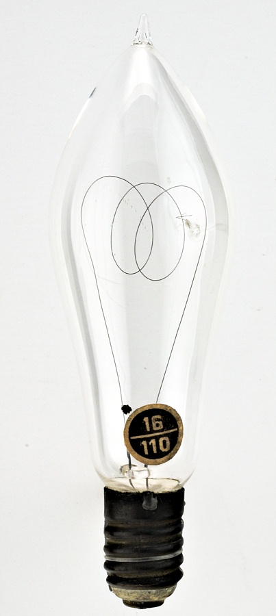 Carbon filament incandescent lamp 16/110