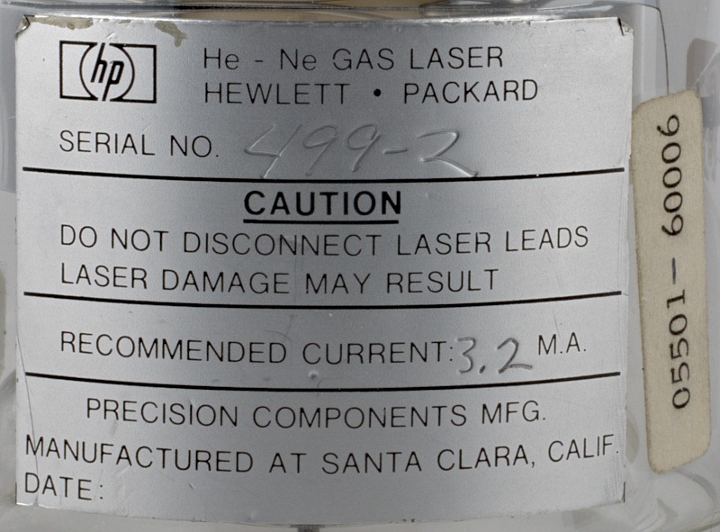 Hewlett-Packard He-Ne Laser Tube 05501-60006