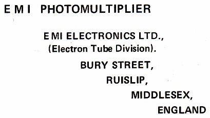 EMI 9643/2B Windowless Photomultiplier