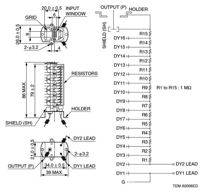 HAMAMATSU R515 16-stage Electron Multiplier