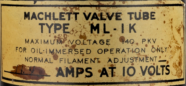 Machlett ML-1K High Voltage Rectifier