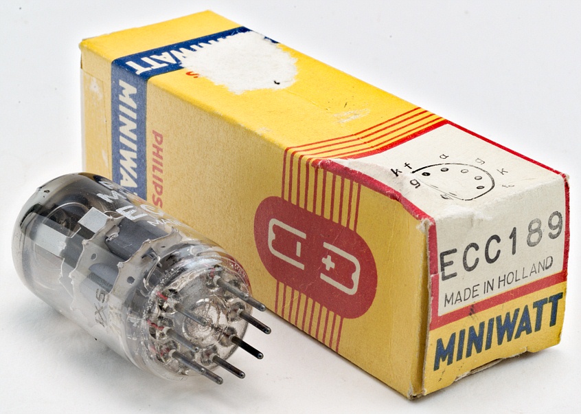 PHILIPS MINIWATT ECC189 R.F. Double Triode