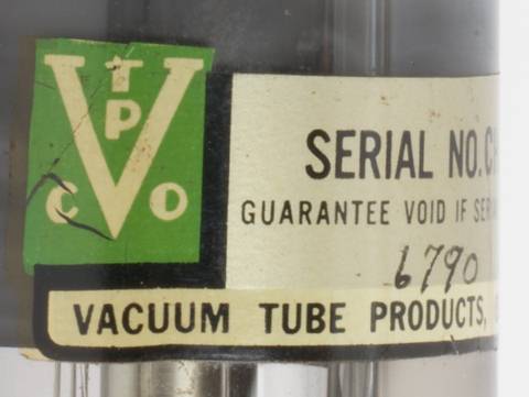 VACUUM TUBE PRODUCTS 6790 Storage Tube