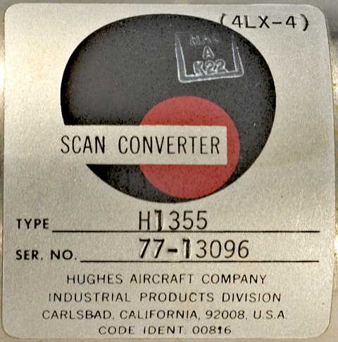 HUGHES AIRCRAFT COMPANY Scan Converter Type H1355