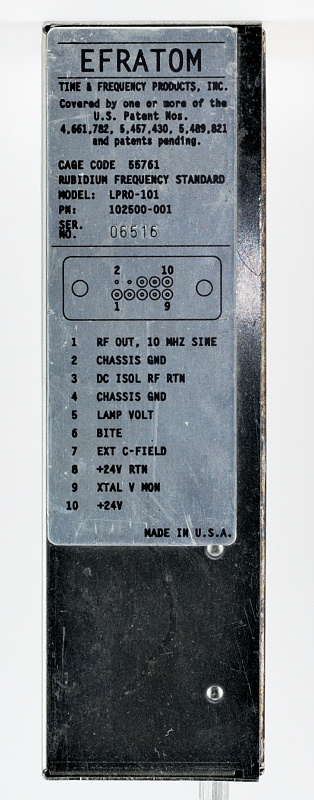 EFRATOM LPRO-101 Rubidium Frequency Standard 10 MHz