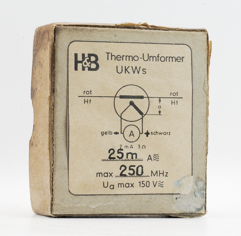 Hartmann und Braun Thermo-Umformer UKWs, 250 MHz, 25 mA