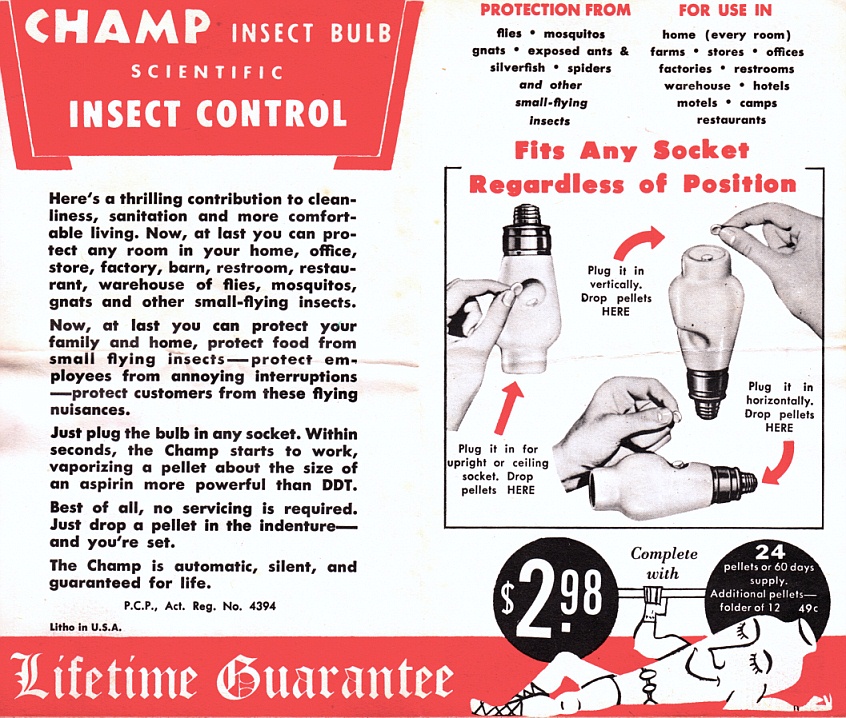 CHAMP Insect Bulb 60 W 120 V