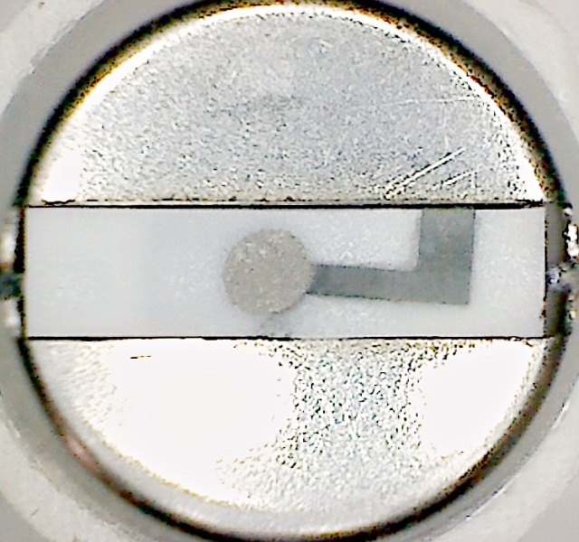 Sylvania Experimental tube, Ribbon on cathode assy, coated