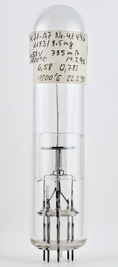 Versuchsröhre MK31-A7 No. 41496, Messung der Kathodentemperatur
