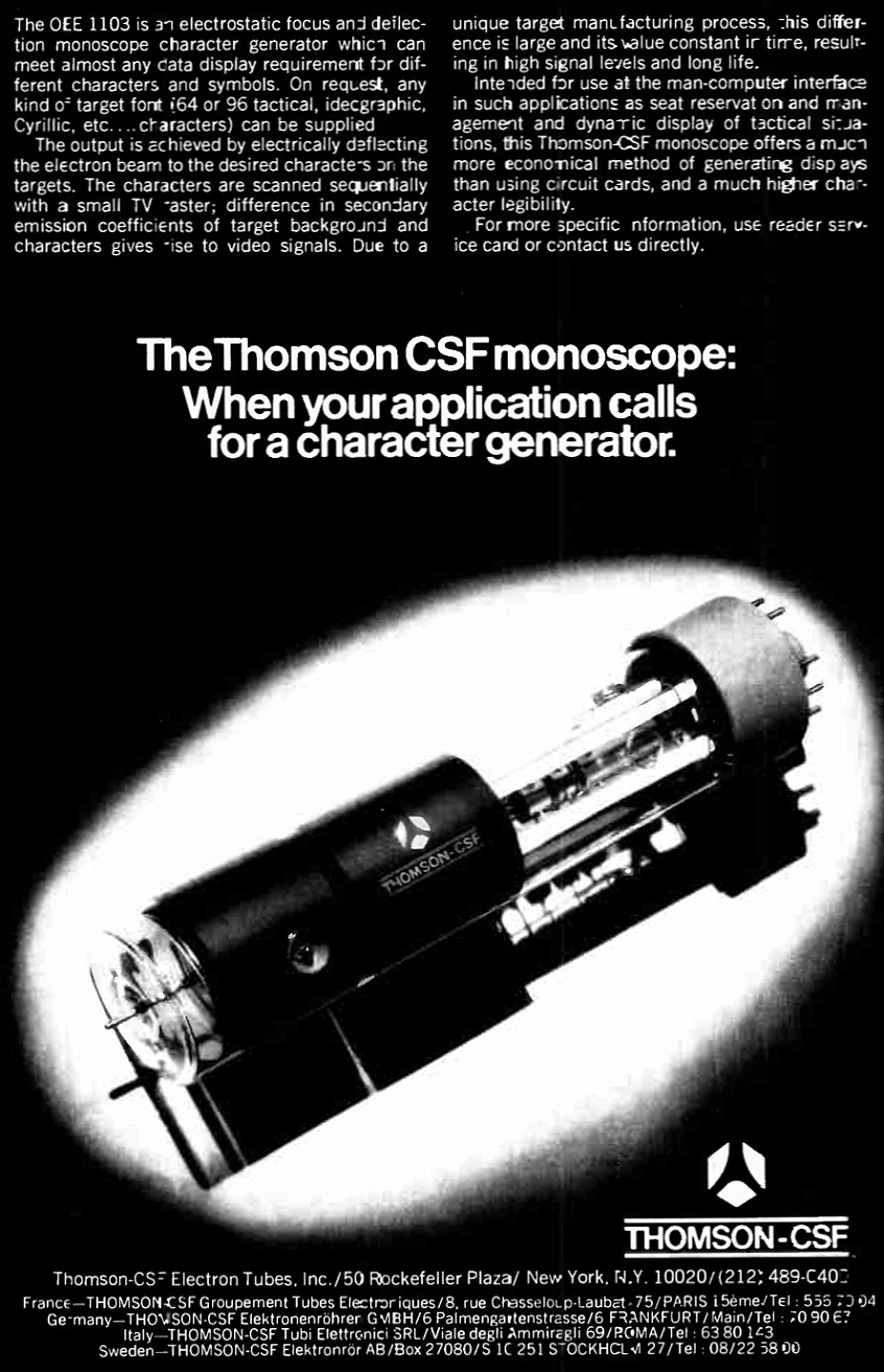 THOMSON-CSF Monoscope OEE 1103 FSE