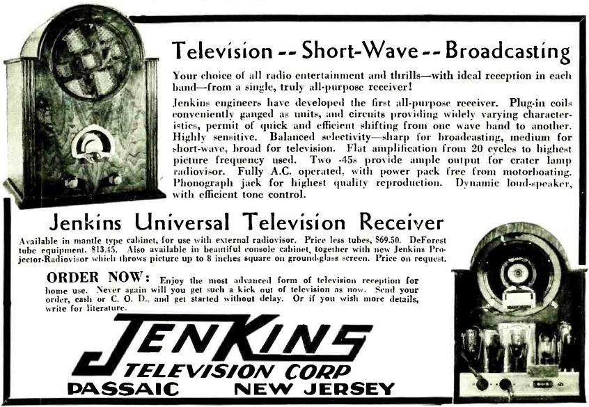 Jenkins Television Corporation Ad
