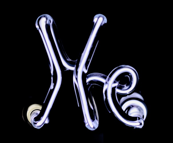 Xe Spektralröhre Elementsymbole