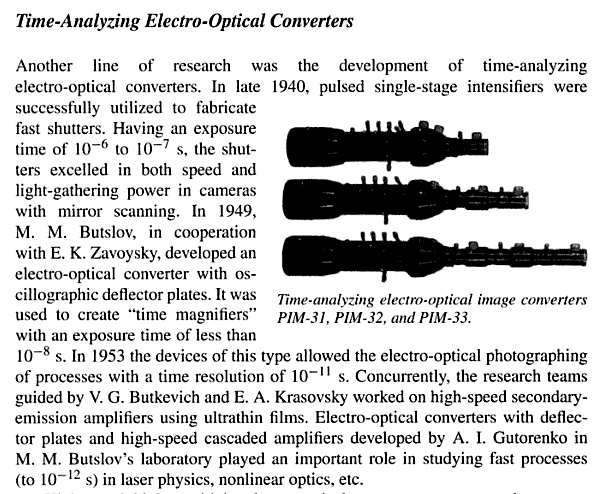 Time-analysing electro-optical converters