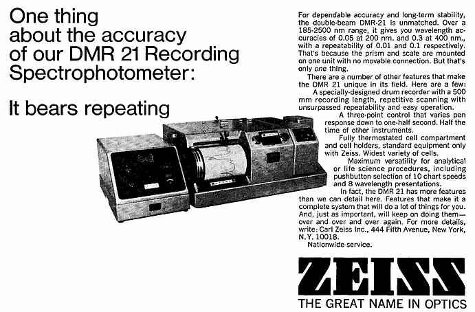Zeiss DMR 21 Recording Spectrophotometer