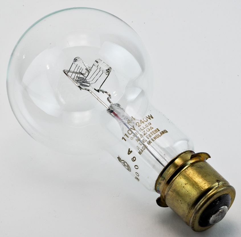 MAZDA B.T.H. GAS FILLED 110V 240W Plane filament projection lamp