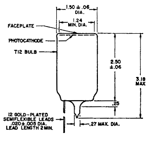 RCA 10-Stage Developmental Type Photomultiplier C7151Q