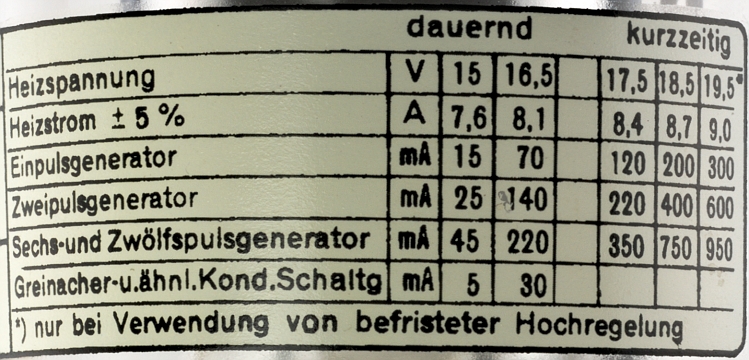 Siemens V125/801tk Hochspannungsgleichrichter