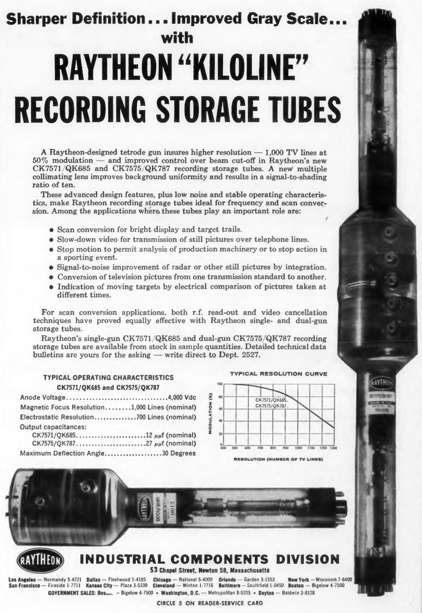 RAYTHEON CK7571/QK685 Storage Tube