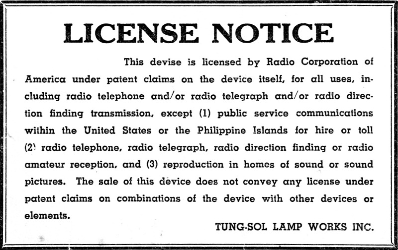 Tung-Sol 708A SHF Receiving Triode