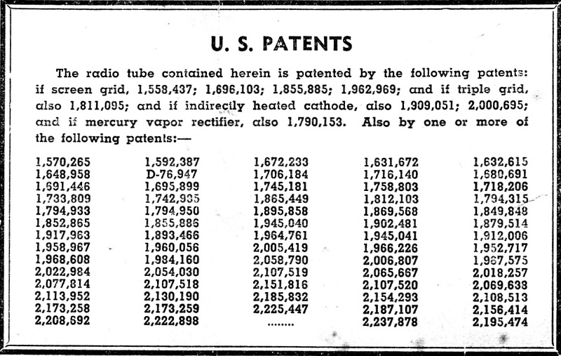 Tung-Sol 708A SHF Receiving Triode