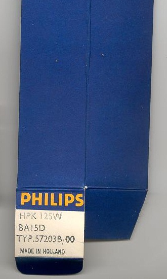 PHILIPS HPK 125W High Pressure Mercury Lamp